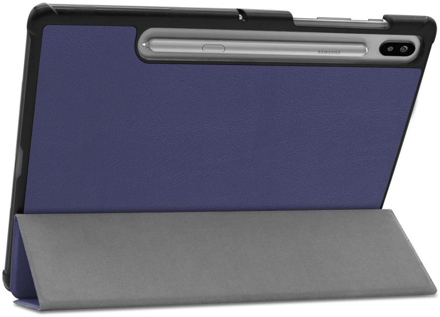 Samsung Galaxy Tab S6 Tri-Fold Hoes Donker Blauw afbeelding 5