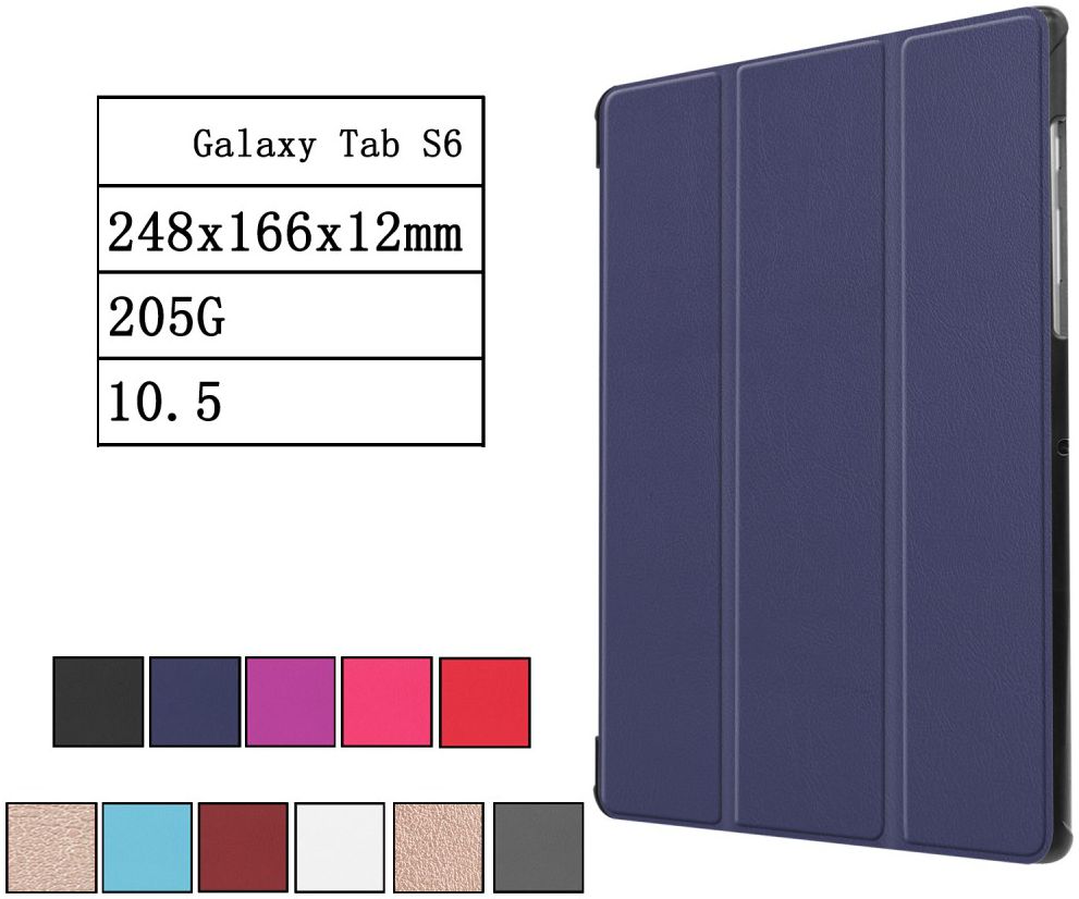 Samsung Galaxy Tab S6 Tri-Fold Hoes Donker Blauw afbeelding 6