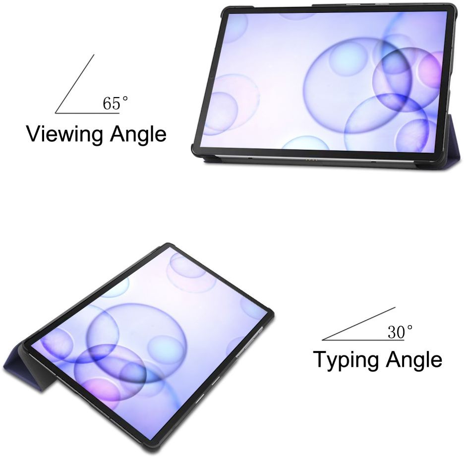Samsung Galaxy Tab S6 Tri-Fold Hoes Donker Blauw afbeelding 9