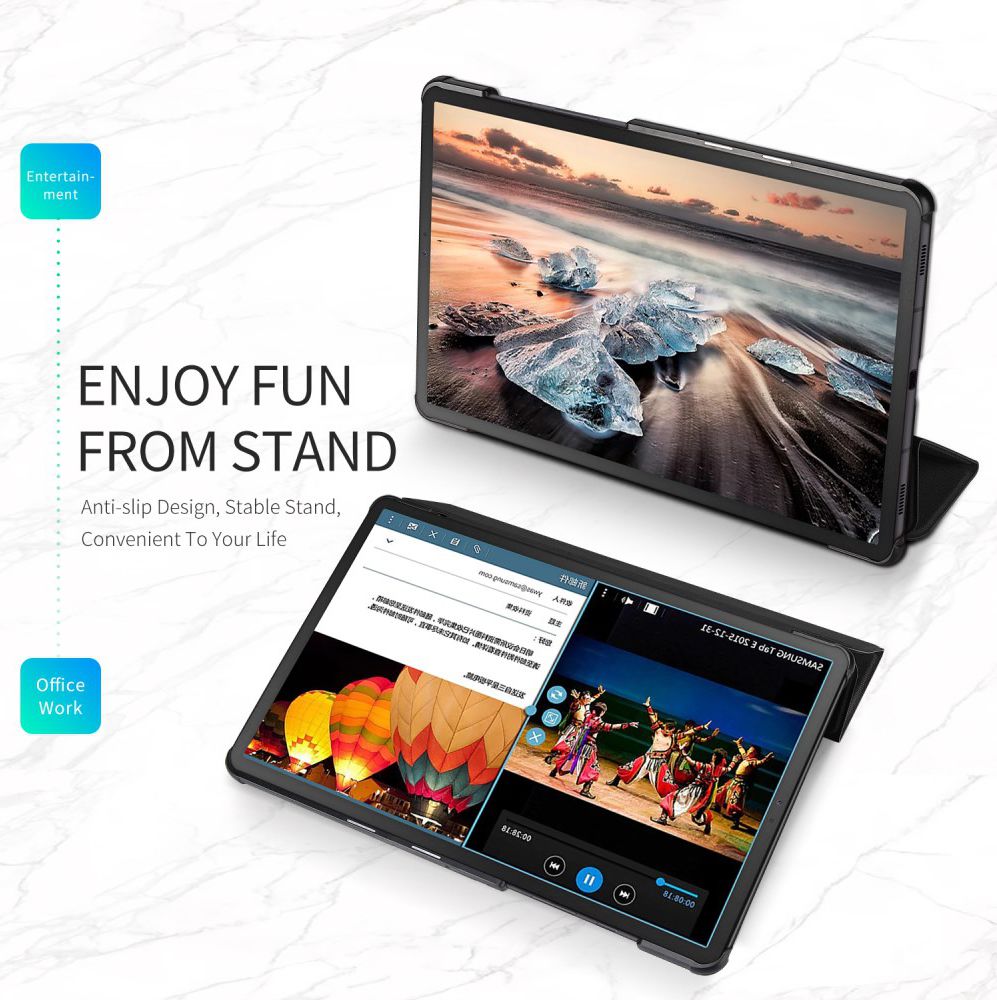 Dux Ducis Domo Series Samsung Galaxy Tab S6 Tri-fold Hoes Zwart afbeelding 5