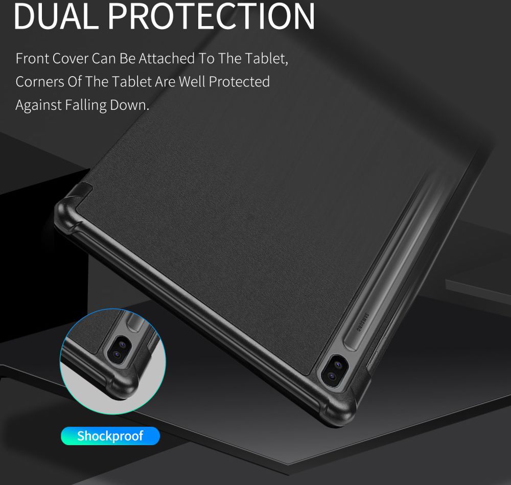 Dux Ducis Domo Series Samsung Galaxy Tab S6 Tri-fold Hoes Zwart afbeelding 8