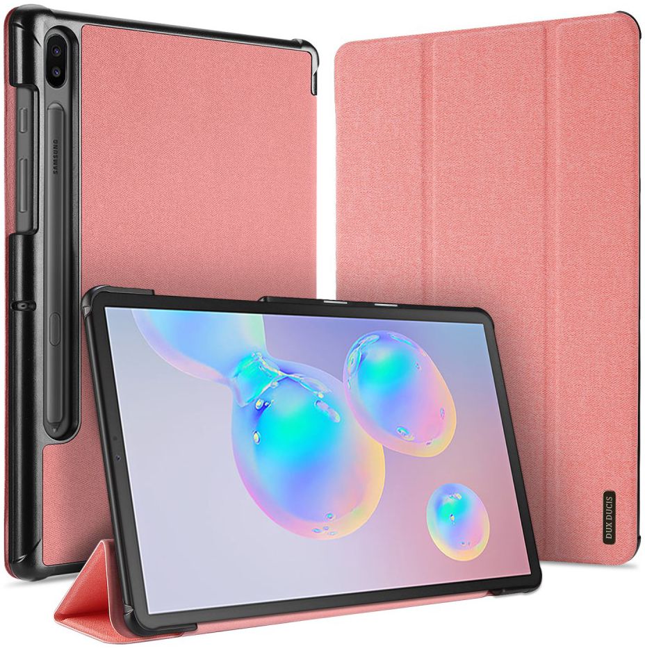 Dux Ducis Domo Series Samsung Galaxy Tab S6 Tri-fold Hoes Roze afbeelding 1