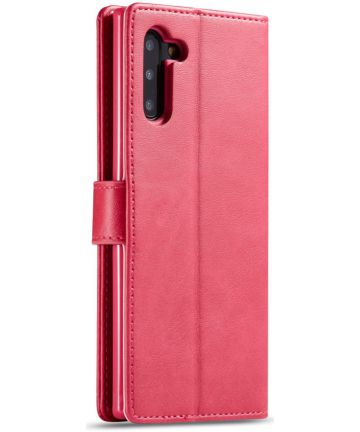 Samsung Galaxy Note 10 Leren Portemonnee Bookcase Hoesje Rood Hoesjes
