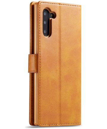 Samsung Galaxy Note 10 Leren Portemonnee Bookcase Hoesje Bruin Hoesjes