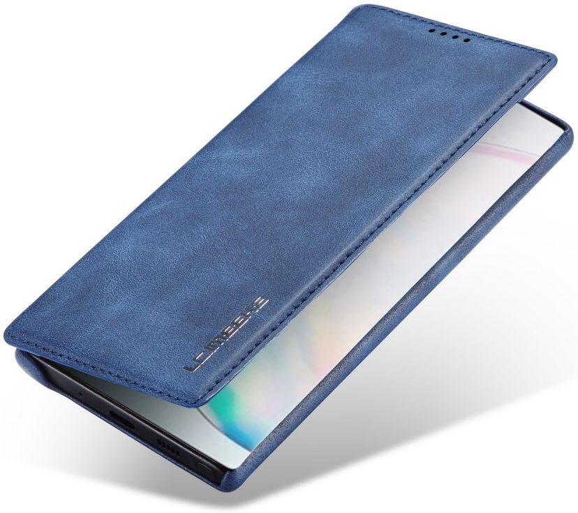 Samsung Galaxy Note 10 Retro Portemonnee Bookcase Hoesje Blauw afbeelding 1