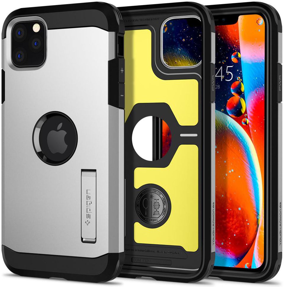 Spigen Tough Armor Case iPhone 11 Pro Max Satin Silver afbeelding 1