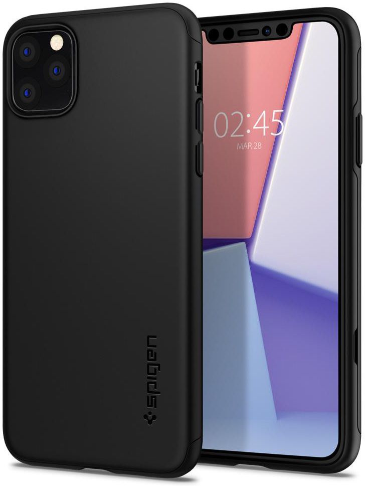 Spigen Thin Fit Classic Hoesje Apple iPhone 11 Pro Max Zwart afbeelding 1