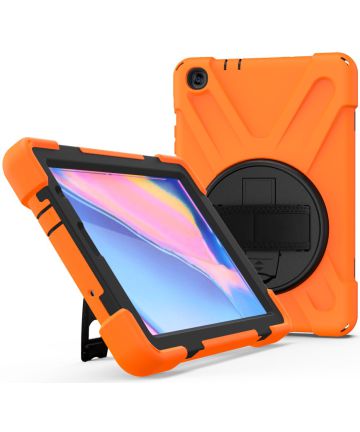 Doorlaatbaarheid vijand familie Samsung Galaxy Tab A 8.0 (2019) 360° Draaibare Hybride Hoes Oranje |  GSMpunt.nl