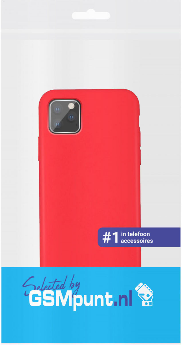 Apple iPhone 11 Pro Full Covered Siliconen Hoesje Rood afbeelding 2