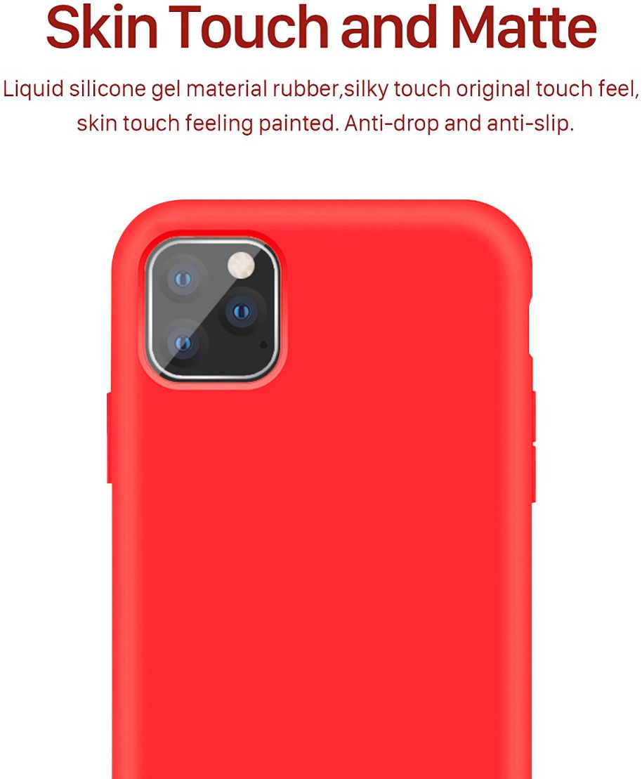 Apple iPhone 11 Pro Full Covered Siliconen Hoesje Rood afbeelding 4