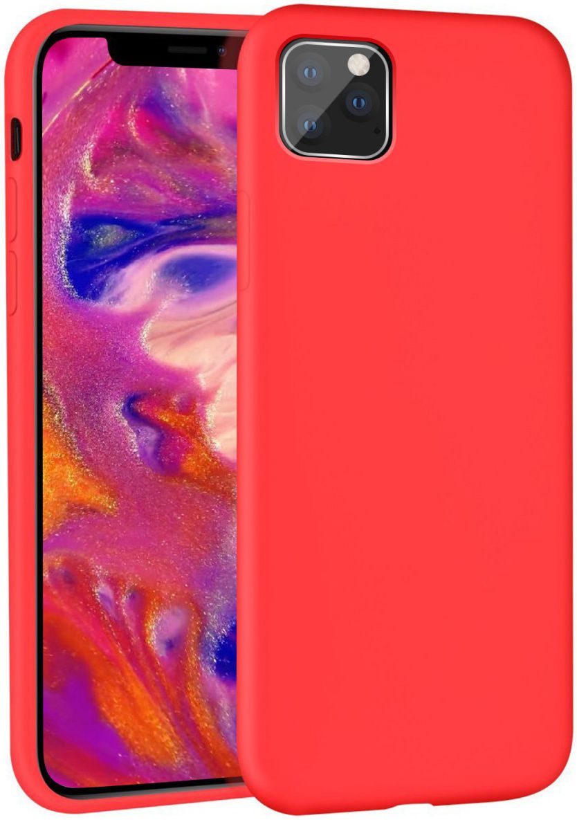 Apple iPhone 11 Pro Full Covered Siliconen Hoesje Rood afbeelding 1