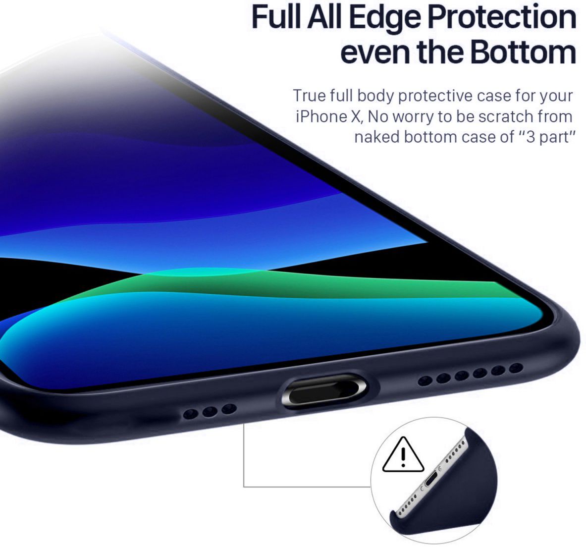 Apple iPhone 11 Pro Full Covered Siliconen Hoesje Donkerblauw afbeelding 5