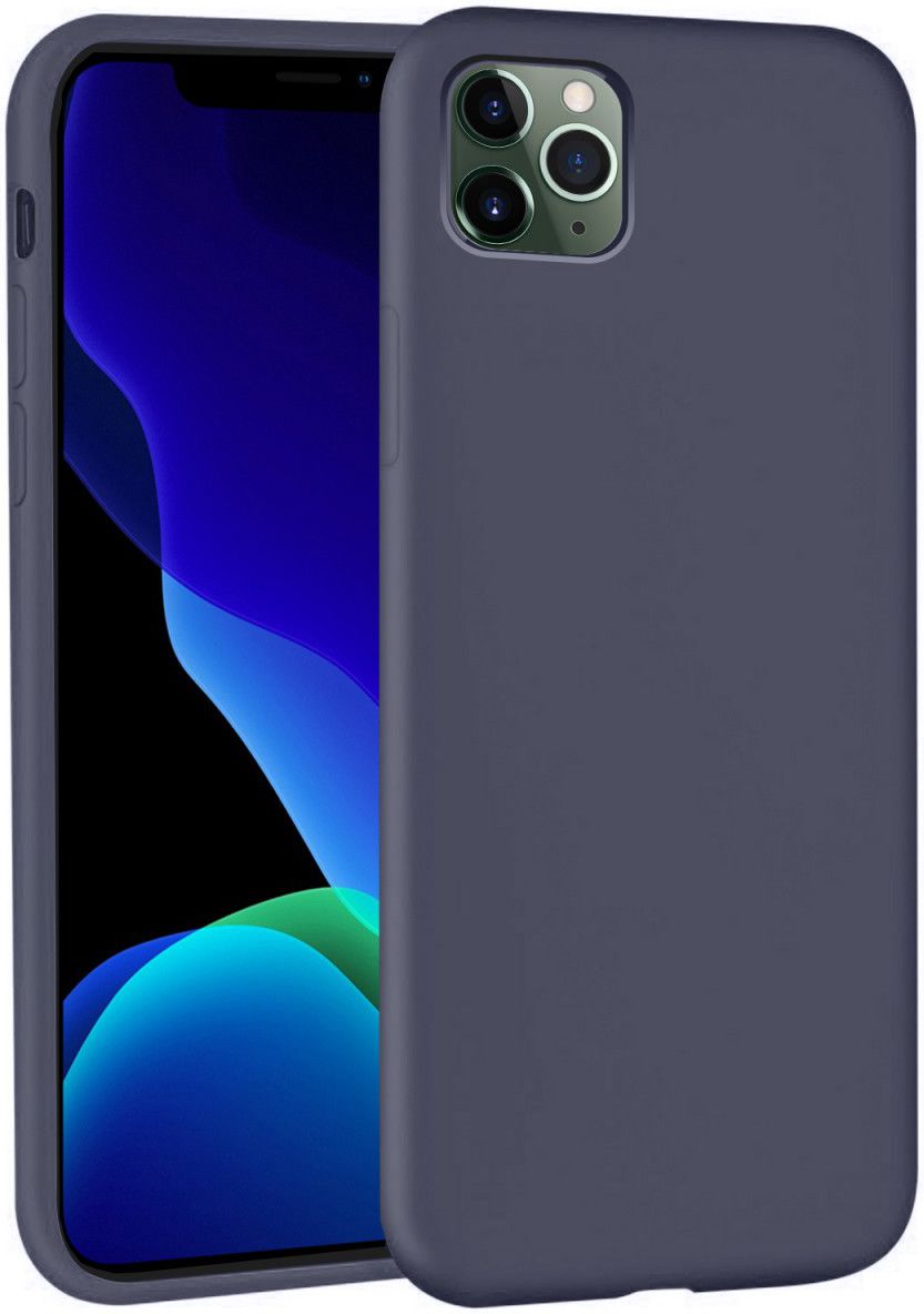Apple iPhone 11 Pro Full Covered Siliconen Hoesje Donkerblauw afbeelding 1