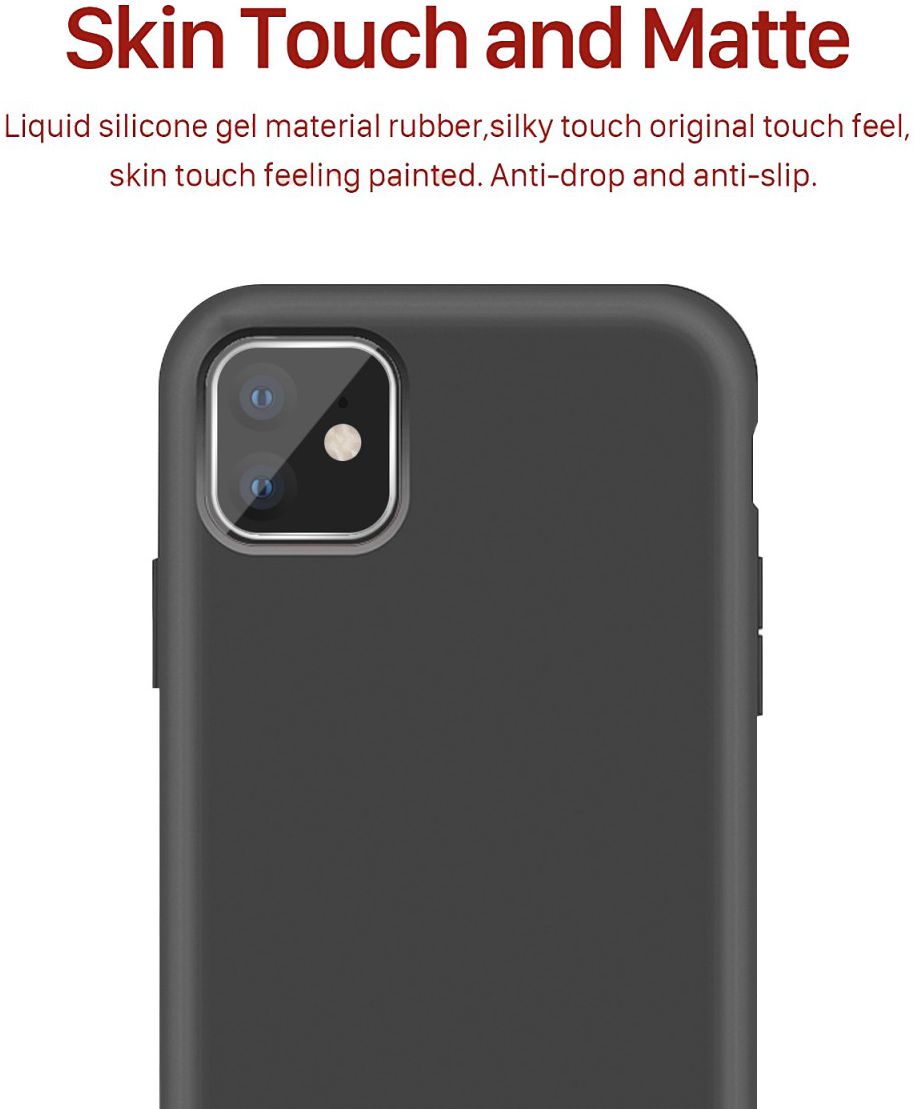 Apple iPhone 11 Hoesje Full Covered Siliconen Zwart afbeelding 3