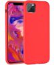Apple iPhone 11 Pro Max Full Covered Siliconen Hoesje Rood