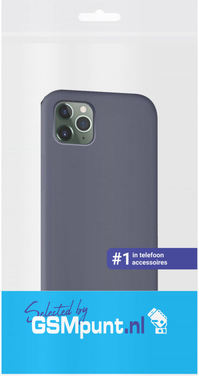 Apple iPhone 11 Pro Max Full Covered Siliconen Hoesje Blauw afbeelding 2