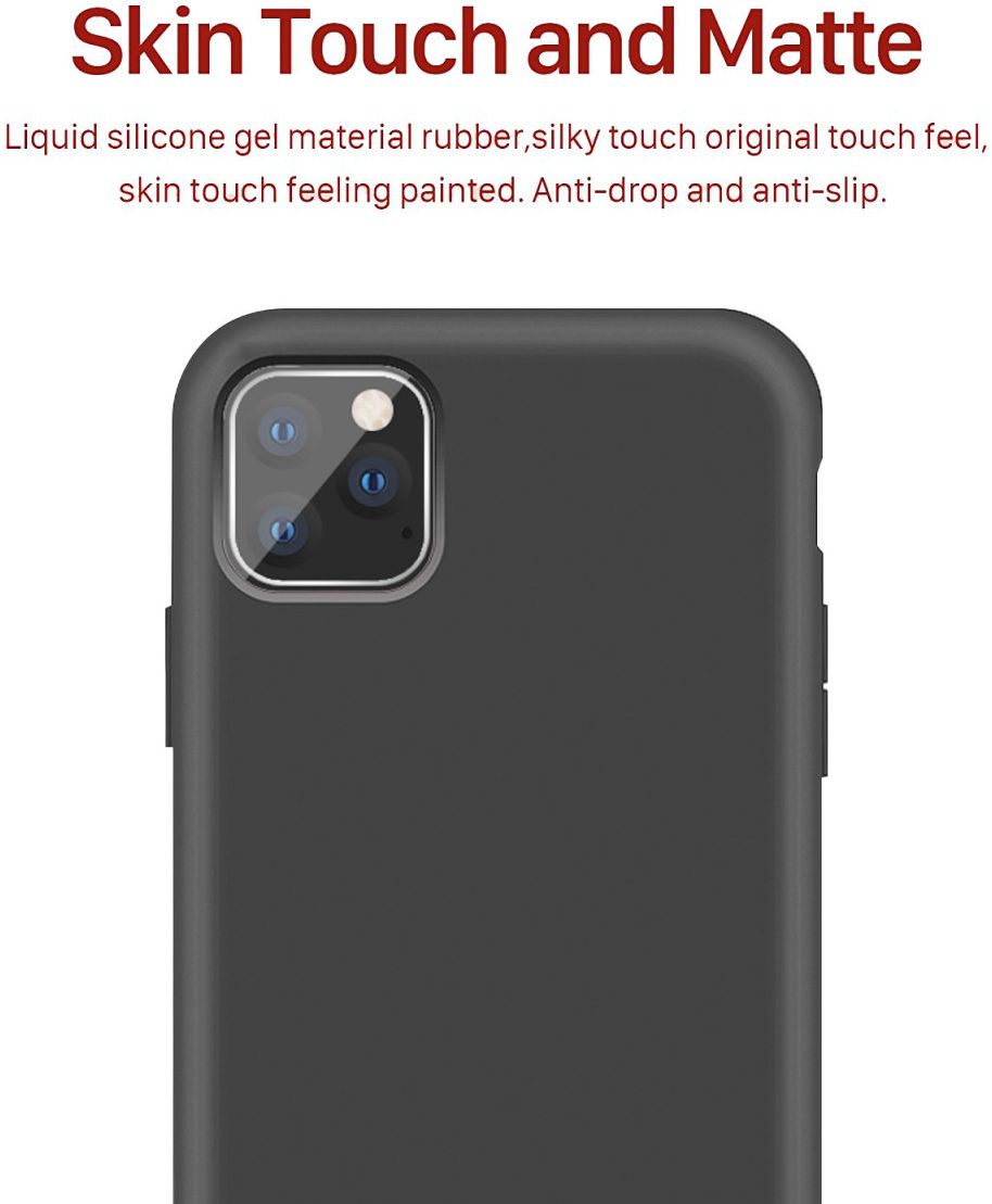 Apple iPhone 11 Pro Max Full Covered Siliconen Hoesje Zwart afbeelding 4