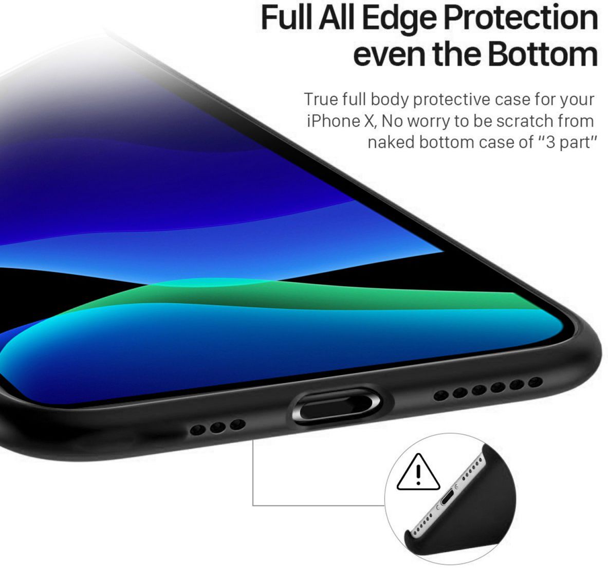 Apple iPhone 11 Pro Max Full Covered Siliconen Hoesje Zwart afbeelding 7