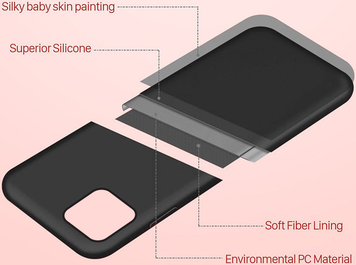 Apple iPhone 11 Pro Max Full Covered Siliconen Hoesje Zwart afbeelding 8
