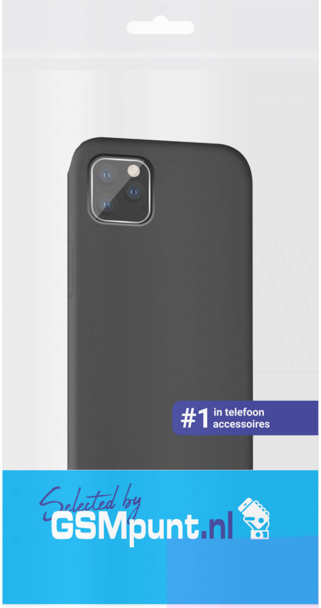 Apple iPhone 11 Pro Max Full Covered Siliconen Hoesje Zwart afbeelding 2