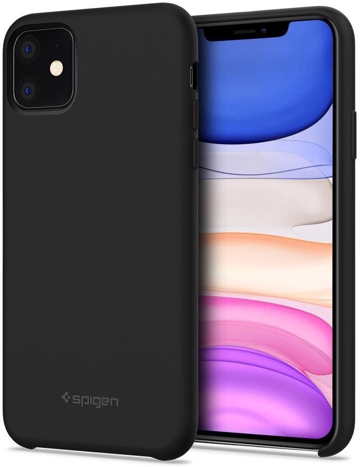 Spigen Silicone Fit Apple iPhone 11 Hoesje Zwart afbeelding 1