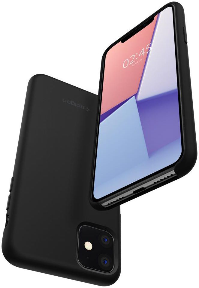 Spigen Silicone Fit Apple iPhone 11 Hoesje Zwart afbeelding 4
