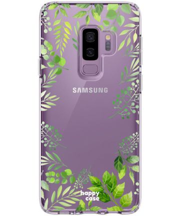 HappyCase Samsung Galaxy S9 Plus Flexibel TPU Hoesje Leaves Print Hoesjes