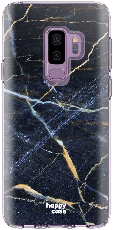 HappyCase Samsung Galaxy S9 Plus Flexibel TPU Hoesje Donker Marmer afbeelding 1