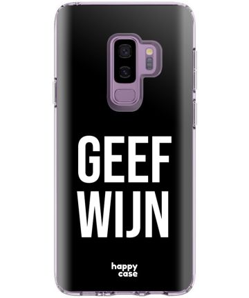 HappyCase Samsung Galaxy S9 Plus Flexibel TPU Hoesje Geef Wijn Print Hoesjes