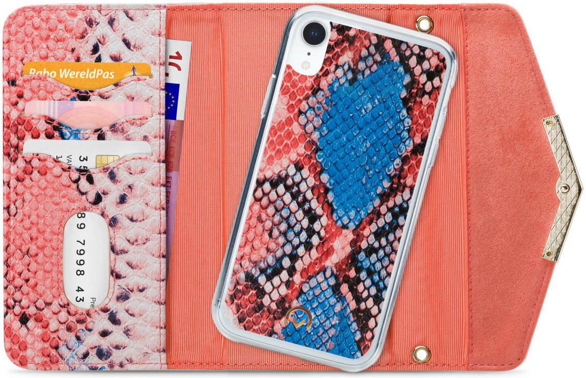 Mobilize Velvet Clutch Apple iPhone XR Hoesje Coral Snake afbeelding 1