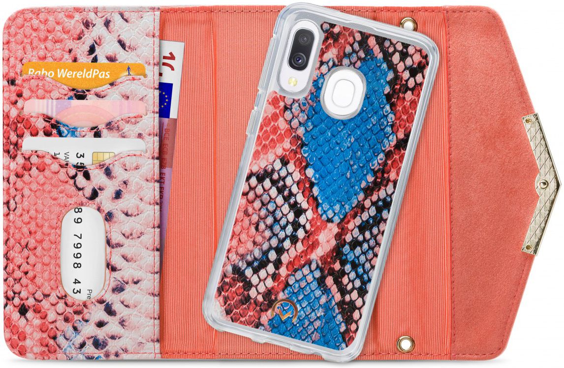Mobilize Velvet Clutch Samsung Galaxy A40 Hoesje Coral Snake afbeelding 1