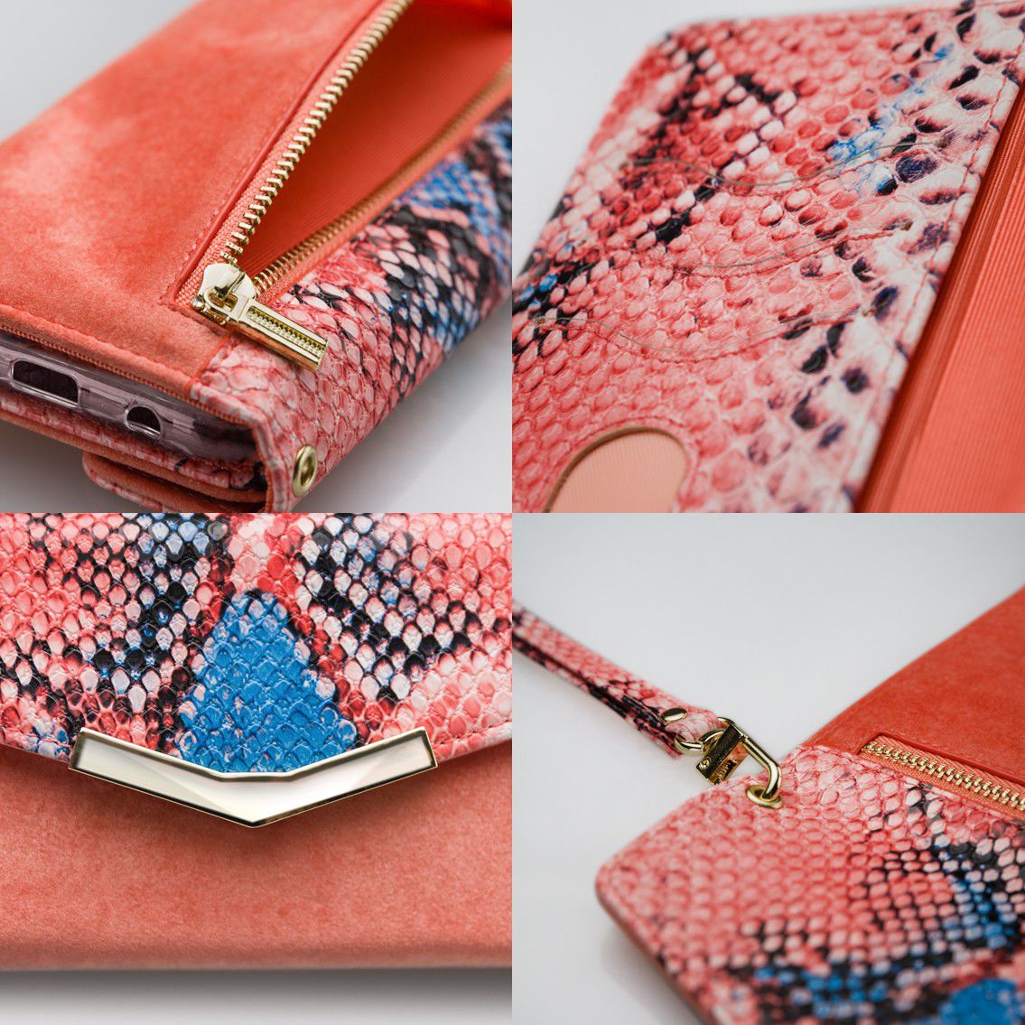 Mobilize Velvet Clutch Samsung Galaxy A40 Hoesje Coral Snake afbeelding 8