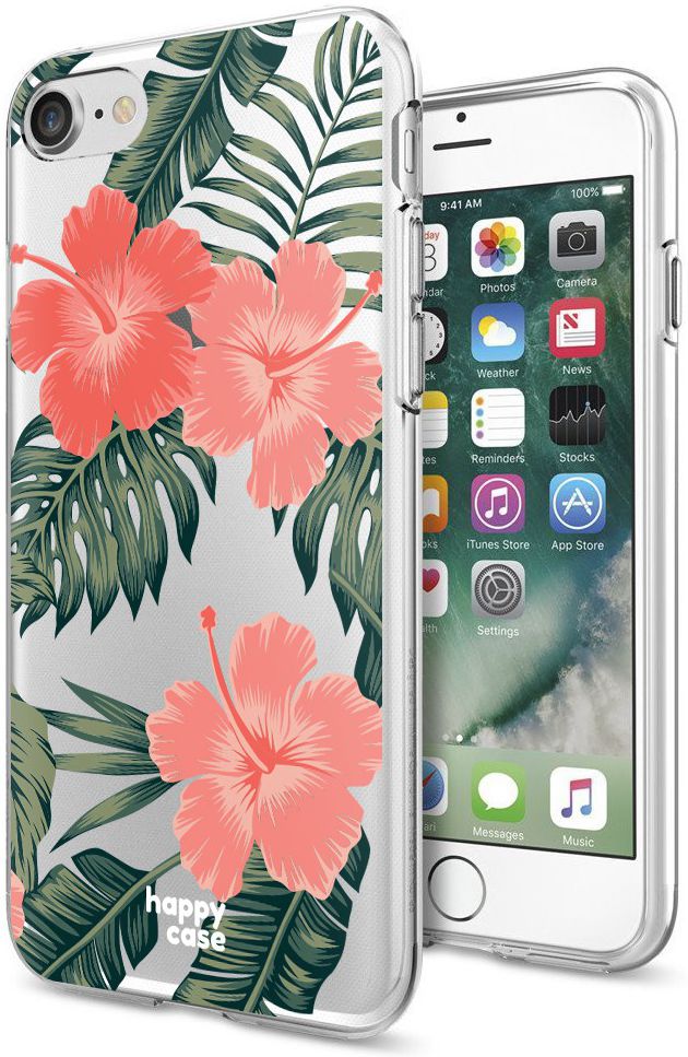 HappyCase Apple iPhone 8 Flexibel TPU Hoesje Tropic Vibe Print afbeelding 2
