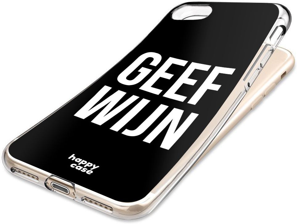 HappyCase Apple iPhone 8 Flexibel TPU Hoesje Geef Wijn Print afbeelding 4