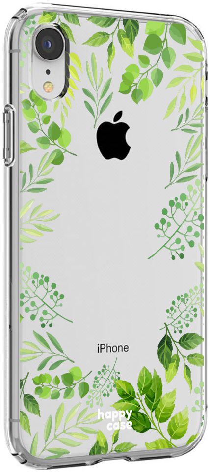 HappyCase Apple iPhone XR Hoesje Flexibel TPU Leaves Print afbeelding 6