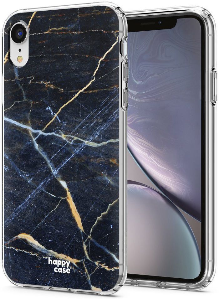 HappyCase Apple iPhone XR Hoesje Flexibel TPU Donker Marmer Print afbeelding 2