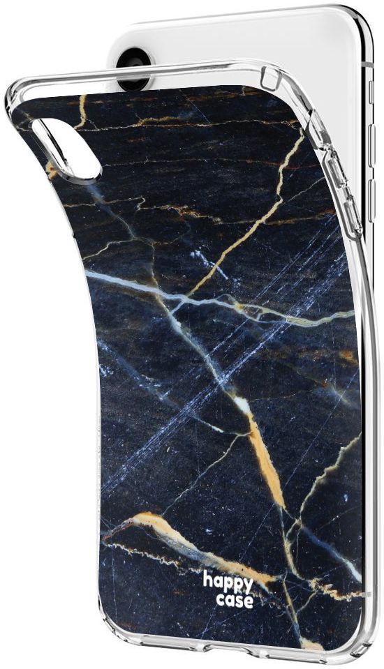 HappyCase Apple iPhone XR Hoesje Flexibel TPU Donker Marmer Print afbeelding 5