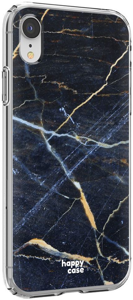 HappyCase Apple iPhone XR Hoesje Flexibel TPU Donker Marmer Print afbeelding 6