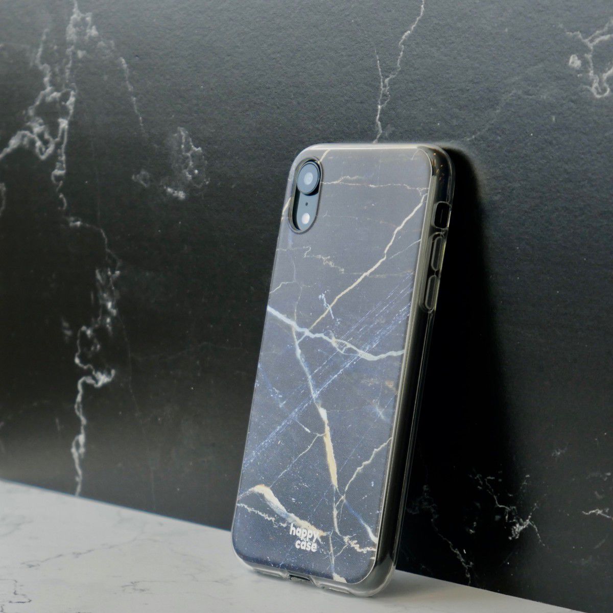 HappyCase Apple iPhone XR Hoesje Flexibel TPU Donker Marmer Print afbeelding 7