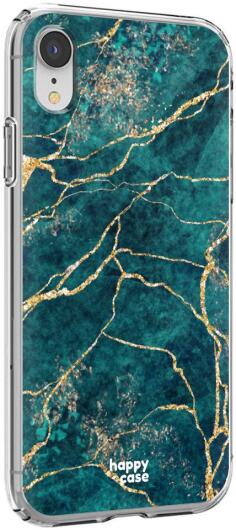HappyCase Apple iPhone XR Hoesje Flexibel TPU Aqua Marmer Print afbeelding 6
