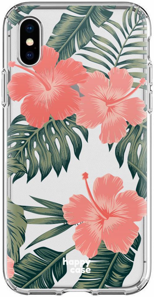 HappyCase Apple iPhone XS Flexibel TPU Hoesje Tropic Vibe Print afbeelding 1
