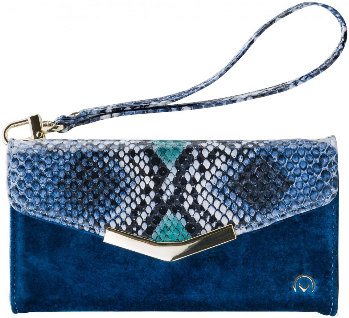 Mobilize Velvet Clutch Apple iPhone 8 / 7 / 6 Plus Hoesje Blue Snake afbeelding 2