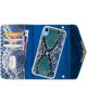 Mobilize Velvet Clutch Apple iPhone XR Hoesje Royal Blue Snake