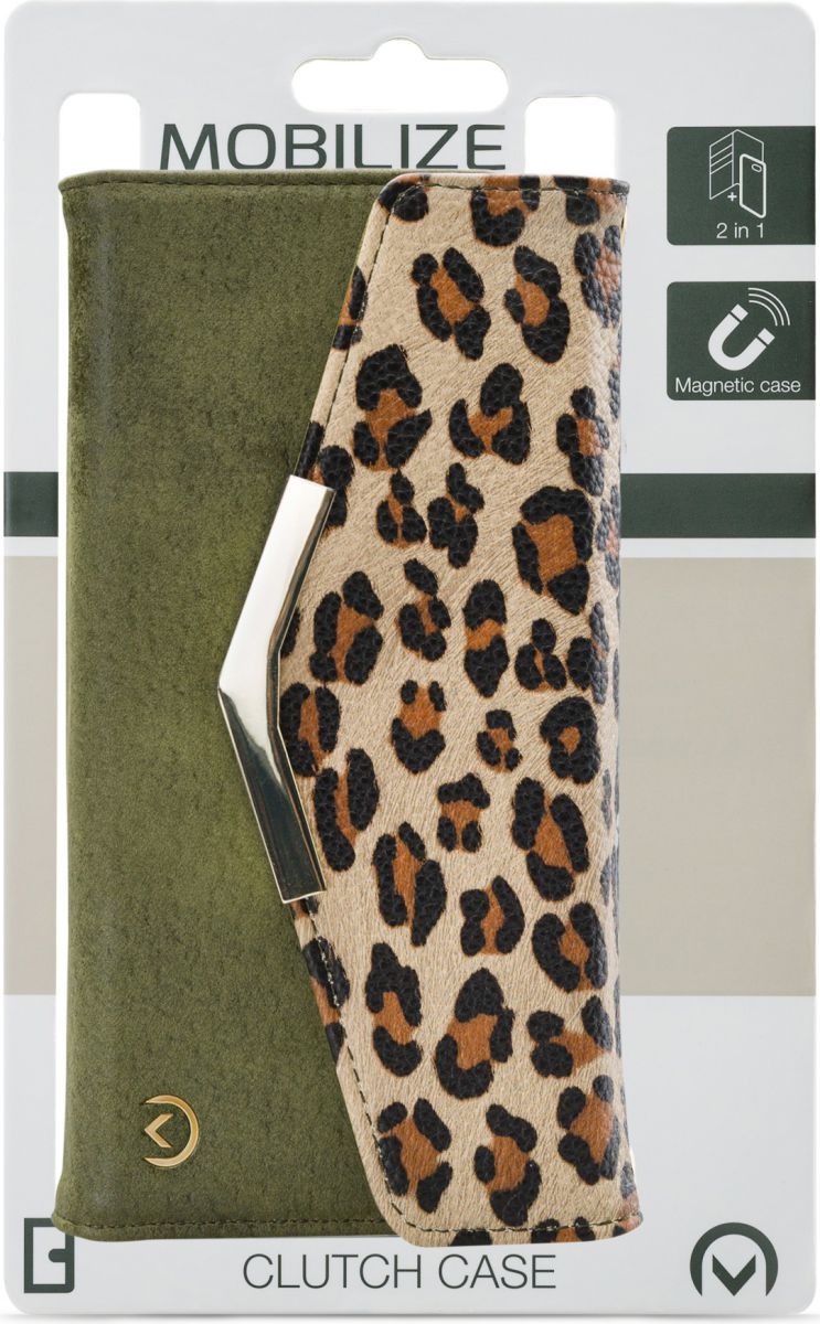 Mobilize Velvet Clutch Samsung Galaxy A50 Hoesje Green Leopard afbeelding 7