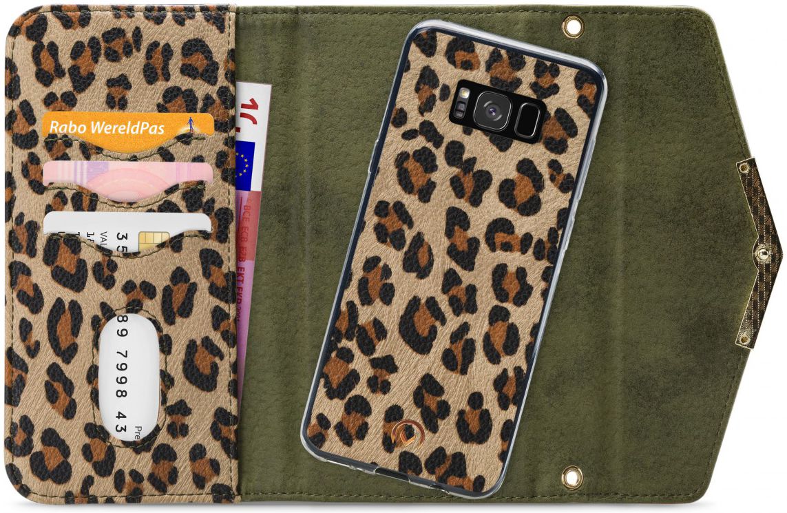 Mobilize Velvet Clutch Samsung Galaxy S8 Hoesje Green Leopard afbeelding 1