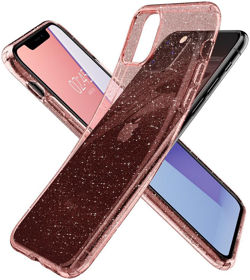 Spigen Liquid Crystal Apple iPhone 11 Pro Hoesje Glitter Roze Goud afbeelding 2