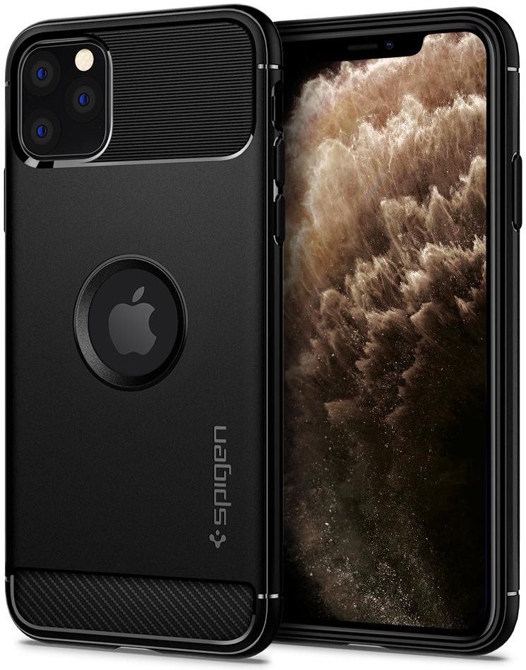 Spigen Rugged Armor Matte Apple iPhone 11 Pro Hoesje Zwart afbeelding 1