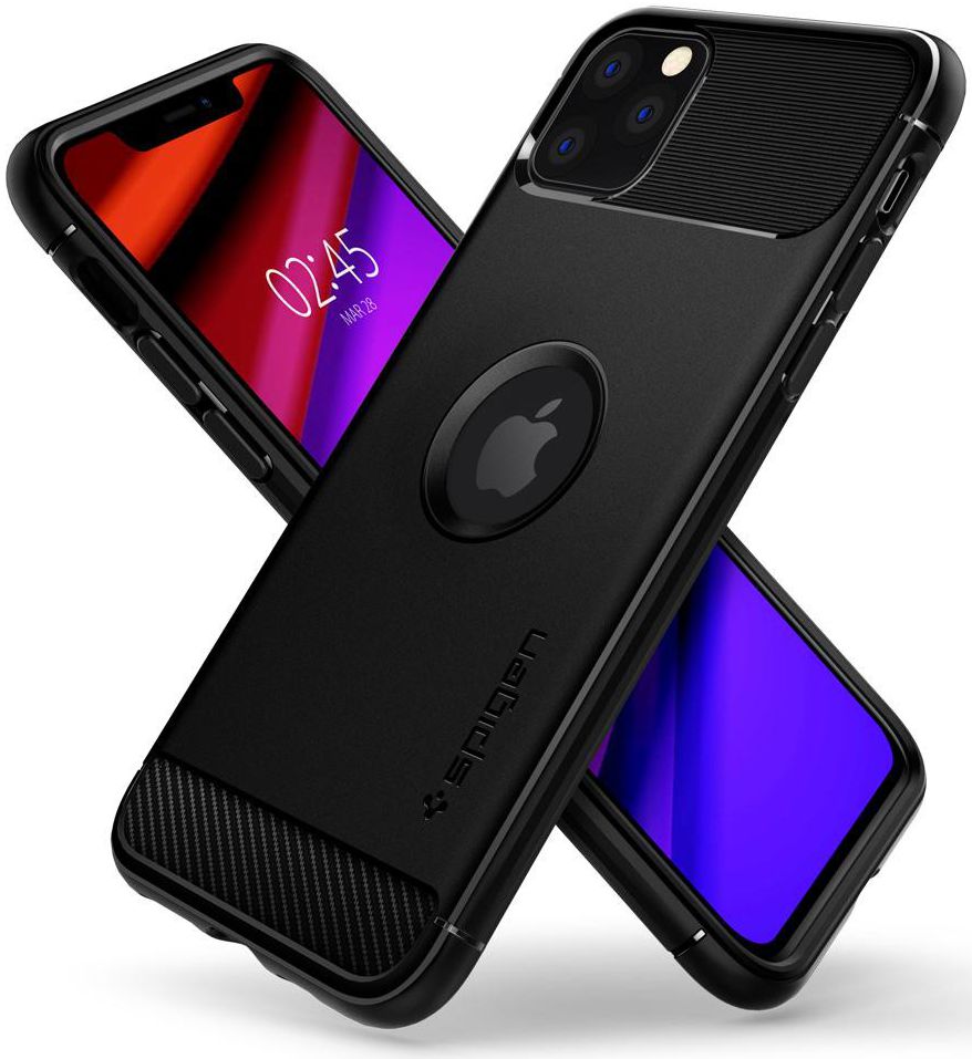 Spigen Rugged Armor Matte Apple iPhone 11 Pro Hoesje Zwart afbeelding 2