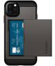 Spigen Slim Armor Card Holder Case Apple iPhone 11 Pro Hoesje Gunmetal
