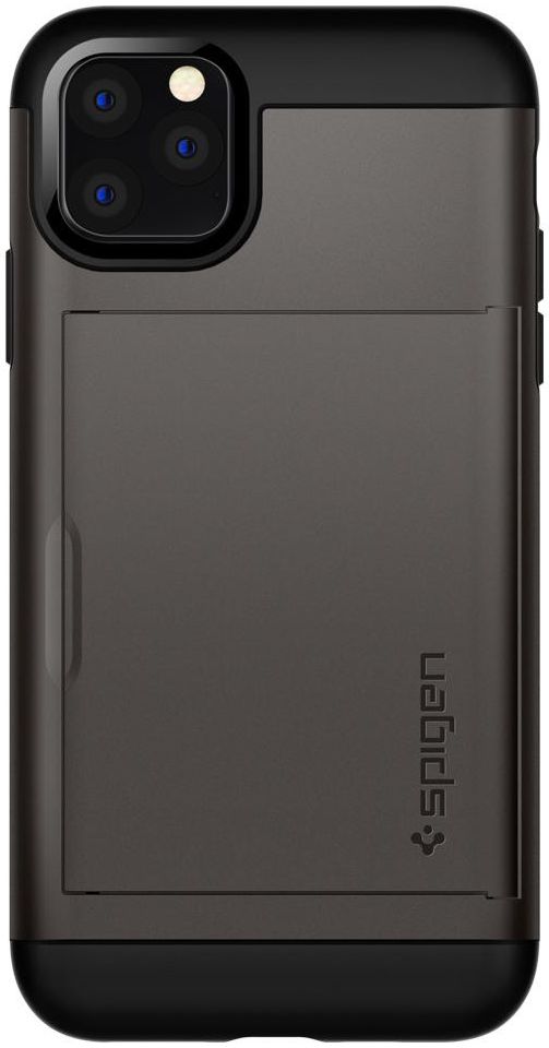 Spigen Slim Armor Card Holder Case Apple iPhone 11 Pro Hoesje Gunmetal afbeelding 4